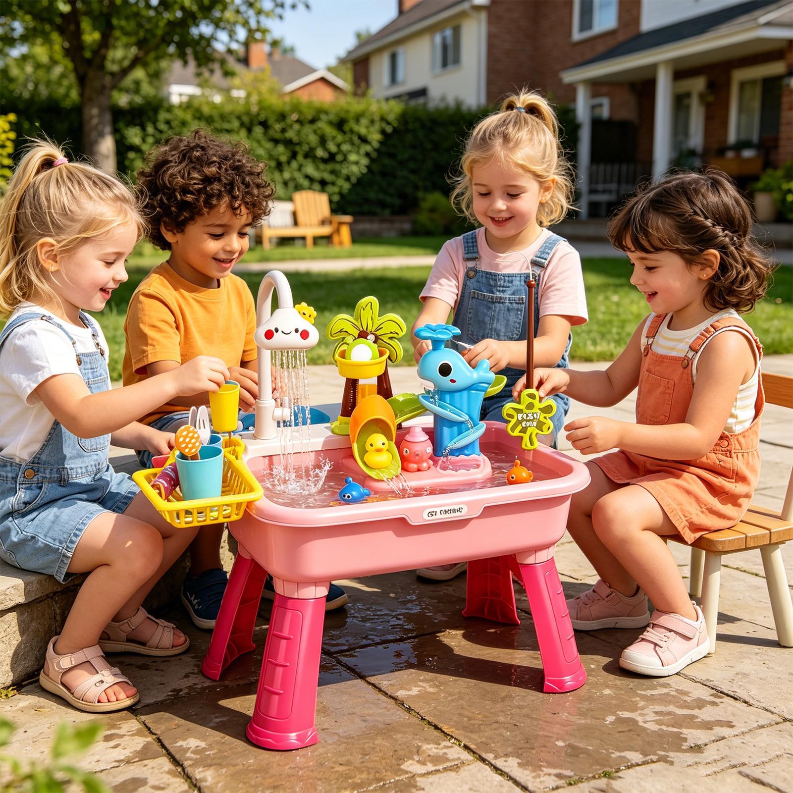 Kids Electric Play Sink with R - Kids Toys Kitchen Set recension och pris